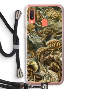 CaseCompany Haeckel Lacertilia: Samsung Galaxy A20e Transparant Hoesje met koord