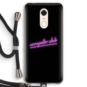 CaseCompany Vice Black: Xiaomi Redmi 5 Transparant Hoesje met koord
