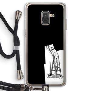 CaseCompany Musketon Painter: Samsung Galaxy A8 (2018) Transparant Hoesje met koord