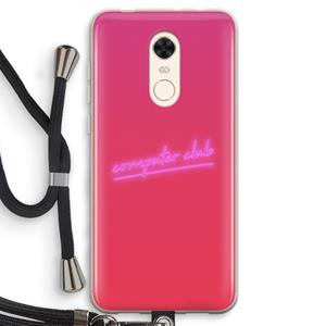 CaseCompany Vice Glow: Xiaomi Redmi 5 Transparant Hoesje met koord