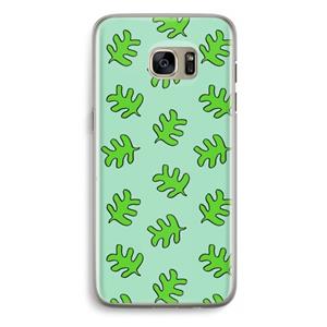 CaseCompany Groene blaadjes: Samsung Galaxy S7 Edge Transparant Hoesje