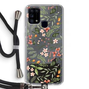 CaseCompany Sweet little flowers: Samsung Galaxy M31 Transparant Hoesje met koord