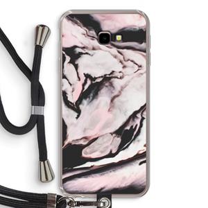 CaseCompany Roze stroom: Samsung Galaxy J4 Plus Transparant Hoesje met koord