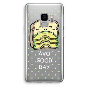 CaseCompany Avo Good Day: Samsung Galaxy S9 Transparant Hoesje