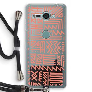 CaseCompany Marrakech Pink: Sony Xperia XZ2 Compact Transparant Hoesje met koord