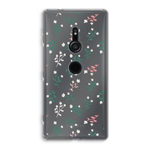 CaseCompany Small white flowers: Sony Xperia XZ2 Transparant Hoesje