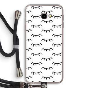 CaseCompany Wimpers: Samsung Galaxy J4 Plus Transparant Hoesje met koord