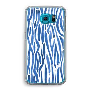 CaseCompany Blauwe nerven: Samsung Galaxy S6 Transparant Hoesje