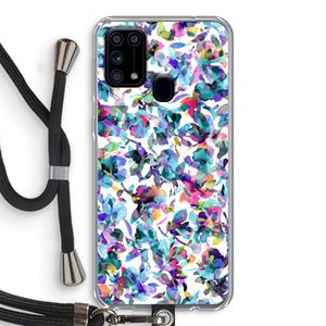 CaseCompany Hibiscus Flowers: Samsung Galaxy M31 Transparant Hoesje met koord