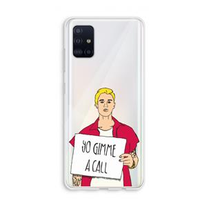 CaseCompany Gimme a call: Galaxy A51 4G Transparant Hoesje