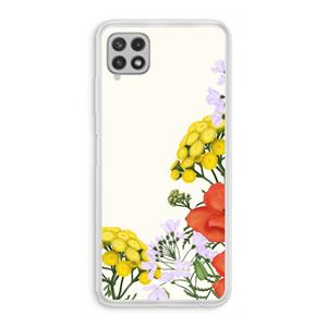 CaseCompany Wilde bloemen: Samsung Galaxy A22 4G Transparant Hoesje