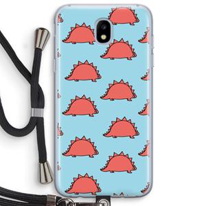 CaseCompany Dinosawrr: Samsung Galaxy J5 (2017) Transparant Hoesje met koord