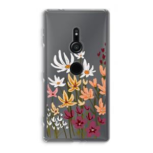 CaseCompany Painted wildflowers: Sony Xperia XZ2 Transparant Hoesje