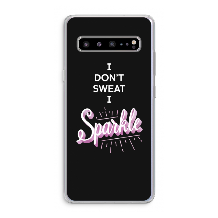 CaseCompany Sparkle quote: Samsung Galaxy S10 5G Transparant Hoesje