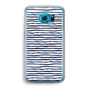 CaseCompany Verrassende lijnen: Samsung Galaxy S6 Transparant Hoesje