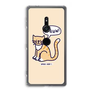 CaseCompany Miauw: Sony Xperia XZ2 Transparant Hoesje