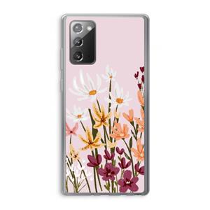CaseCompany Painted wildflowers: Samsung Galaxy Note 20 / Note 20 5G Transparant Hoesje