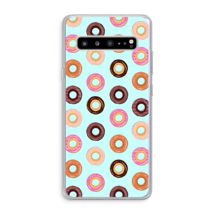 CaseCompany Donuts: Samsung Galaxy S10 5G Transparant Hoesje