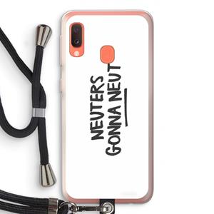 CaseCompany Neuters: Samsung Galaxy A20e Transparant Hoesje met koord