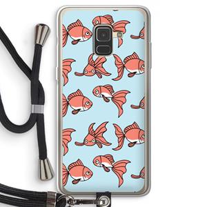 CaseCompany Blub: Samsung Galaxy A8 (2018) Transparant Hoesje met koord