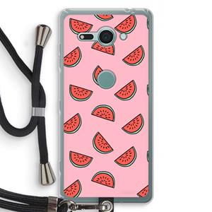 CaseCompany Watermeloen: Sony Xperia XZ2 Compact Transparant Hoesje met koord