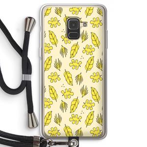 CaseCompany Herfst: Samsung Galaxy A8 (2018) Transparant Hoesje met koord