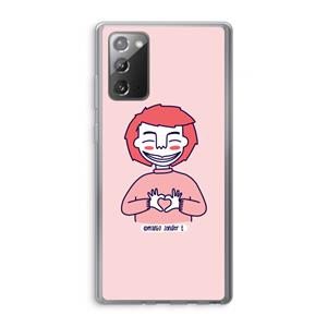 CaseCompany Hartje: Samsung Galaxy Note 20 / Note 20 5G Transparant Hoesje