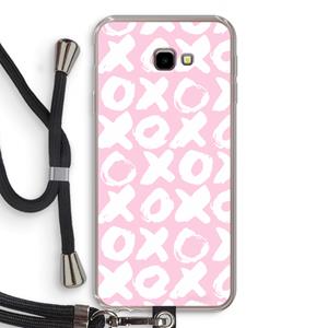 CaseCompany XOXO: Samsung Galaxy J4 Plus Transparant Hoesje met koord
