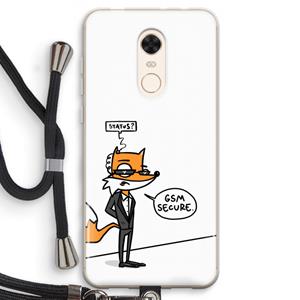 CaseCompany GSM secure: Xiaomi Redmi 5 Transparant Hoesje met koord