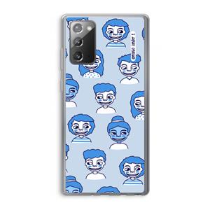 CaseCompany Gezichtjes: Samsung Galaxy Note 20 / Note 20 5G Transparant Hoesje