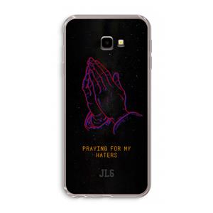 CaseCompany Praying For My Haters: Samsung Galaxy J4 Plus Transparant Hoesje