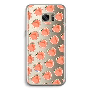 CaseCompany Just peachy: Samsung Galaxy S7 Edge Transparant Hoesje