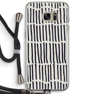 CaseCompany Moroccan stripes: Samsung Galaxy S7 Edge Transparant Hoesje met koord
