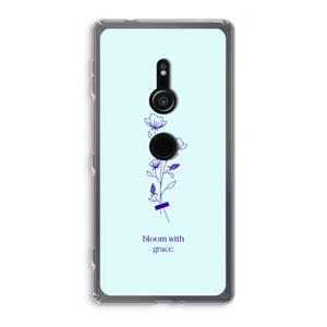 CaseCompany Bloom with grace: Sony Xperia XZ2 Transparant Hoesje