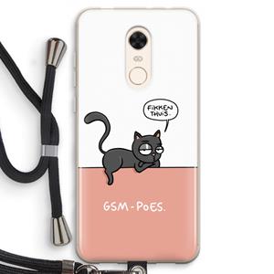 CaseCompany GSM poes: Xiaomi Redmi 5 Transparant Hoesje met koord