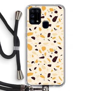 CaseCompany Terrazzo N°13: Samsung Galaxy M31 Transparant Hoesje met koord