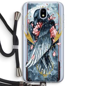 CaseCompany Golden Raven: Samsung Galaxy J5 (2017) Transparant Hoesje met koord