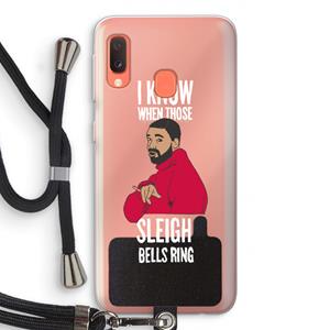CaseCompany Sleigh Bells Ring: Samsung Galaxy A20e Transparant Hoesje met koord