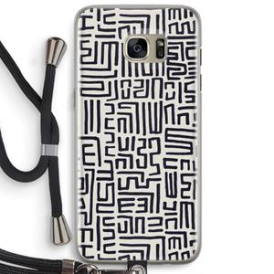CaseCompany Moroccan Print: Samsung Galaxy S7 Edge Transparant Hoesje met koord