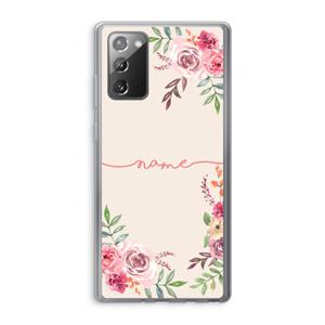 CaseCompany Rozen: Samsung Galaxy Note 20 / Note 20 5G Transparant Hoesje