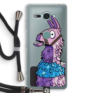 CaseCompany Lama: Sony Xperia XZ2 Compact Transparant Hoesje met koord