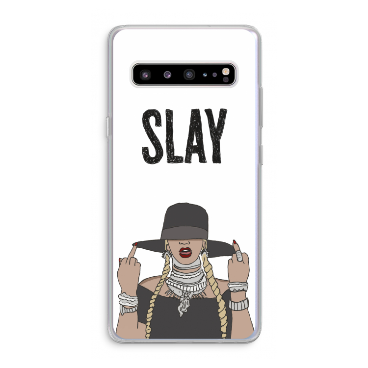 CaseCompany Slay All Day: Samsung Galaxy S10 5G Transparant Hoesje