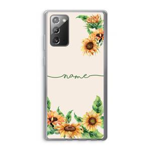 CaseCompany Zonnebloemen: Samsung Galaxy Note 20 / Note 20 5G Transparant Hoesje