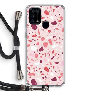 CaseCompany Terrazzo N°15: Samsung Galaxy M31 Transparant Hoesje met koord