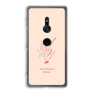 CaseCompany Where flowers bloom: Sony Xperia XZ2 Transparant Hoesje