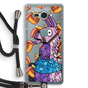 CaseCompany Loot Burger: Sony Xperia XZ2 Compact Transparant Hoesje met koord