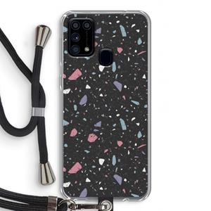 CaseCompany Terrazzo N°16: Samsung Galaxy M31 Transparant Hoesje met koord
