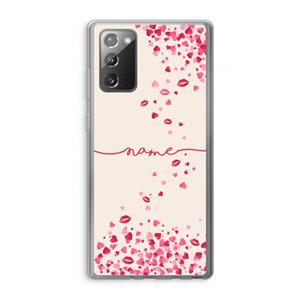 CaseCompany Hartjes en kusjes: Samsung Galaxy Note 20 / Note 20 5G Transparant Hoesje
