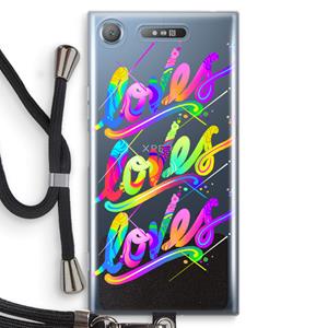 CaseCompany Loves: Sony Xperia XZ1 Transparant Hoesje met koord