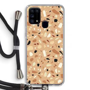 CaseCompany Terrazzo N°17: Samsung Galaxy M31 Transparant Hoesje met koord